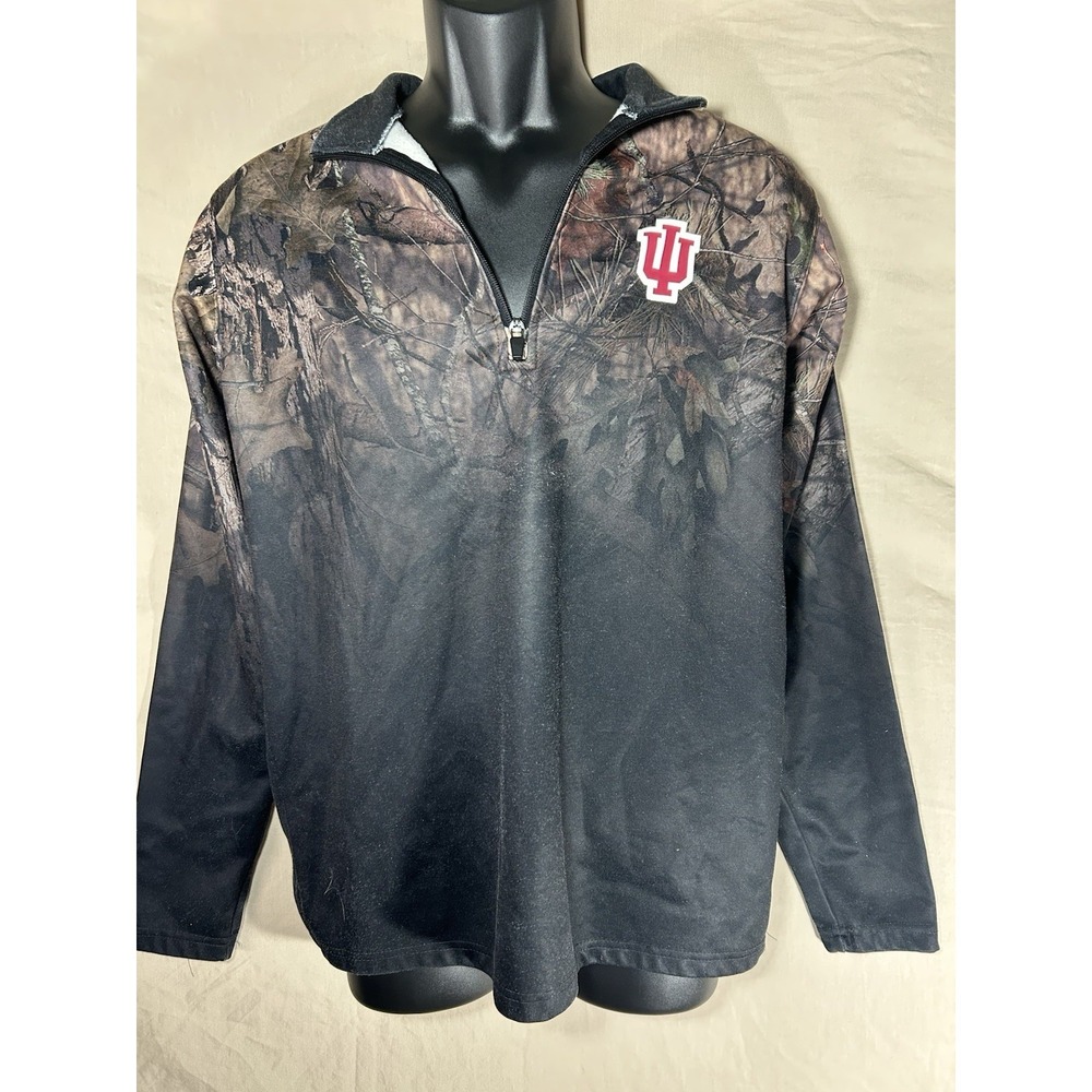 Indiana Hoosiers Colosseum Camo 1/4 Zip Pullover Mens Small IU NCAA